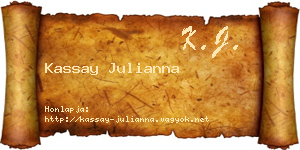 Kassay Julianna névjegykártya